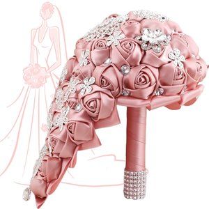 SUIHYUNG Artificial Flower Sparkling Rhinestones Bridal Bouquet 👰🏽  NEW!!!